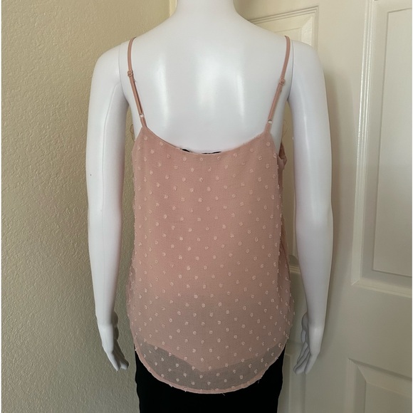 SO Swiss Dot Chiffon Lace Camisole top in Blush and Black - medium - Picture 3 of 10